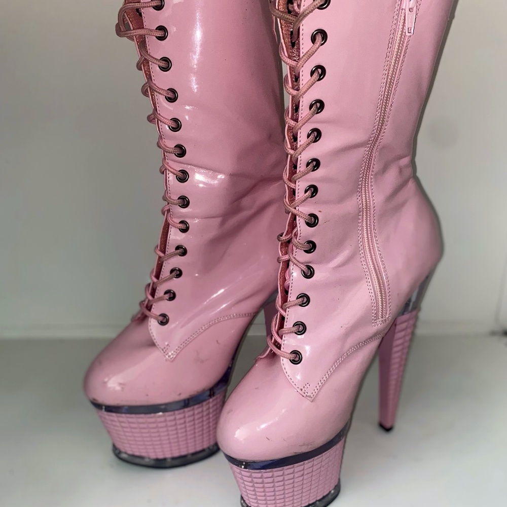 PINK PLEASER DANCER SHOES